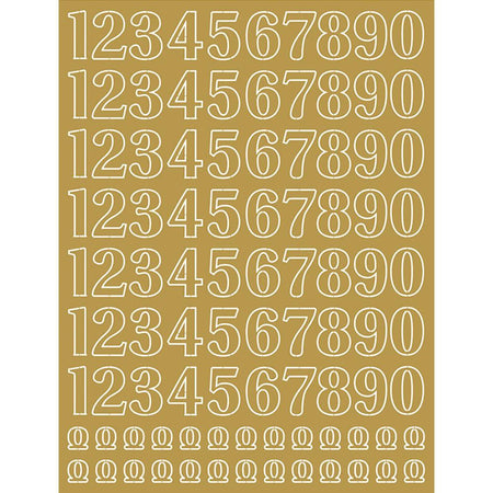 Papel Laminado Litoarte LFDL2-003 Números Dourado 16x21cm - Palácio da Arte