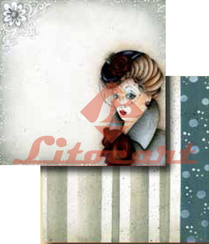 Papel Scrapbook 30x30 LSCD-248 Mulher e Listras Litocart - Palácio da Arte