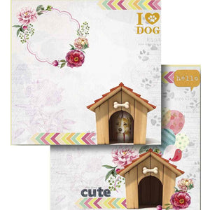 Papel Scrapbook 30x30 LSCD-416 Casinha de Cachorro Litocart - Palácio da Arte