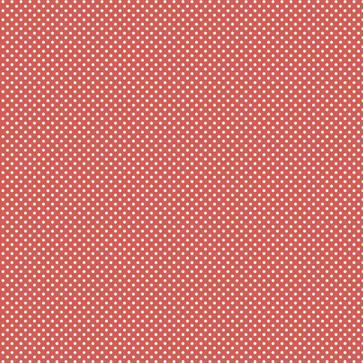 Papel Scrapbook Essencial Litoarte SE-001 Poá Branco e Vermelho 30,5x30,5cm - Palácio da Arte