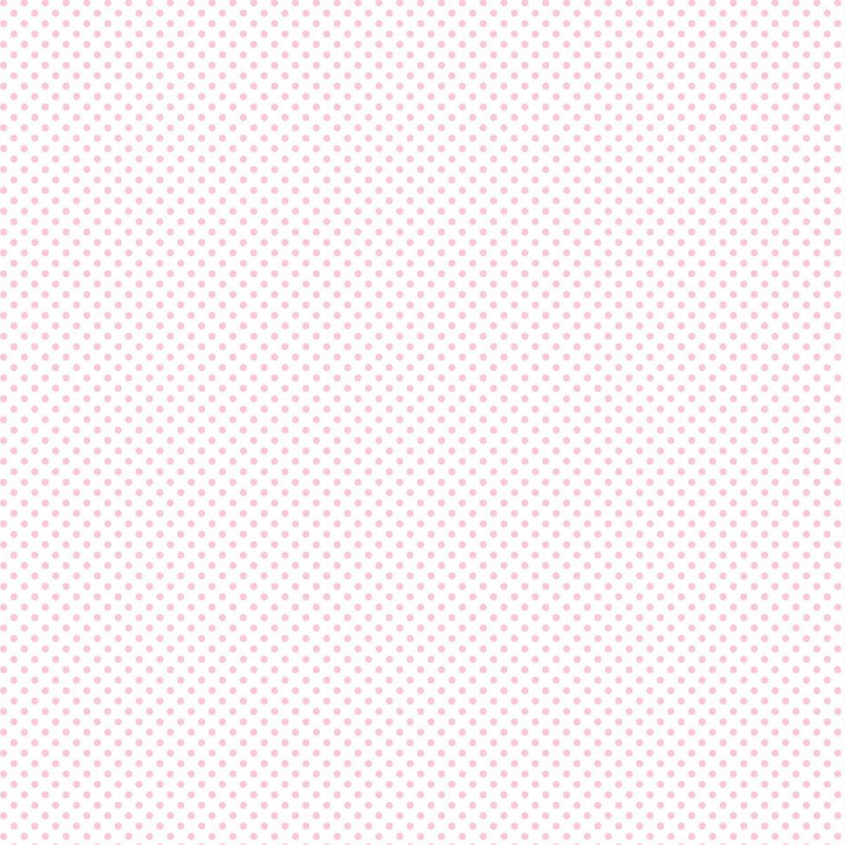 Papel Scrapbook Essencial Litoarte SE-002 Poá Rosa e Branco 30,5x30,5cm - Palácio da Arte
