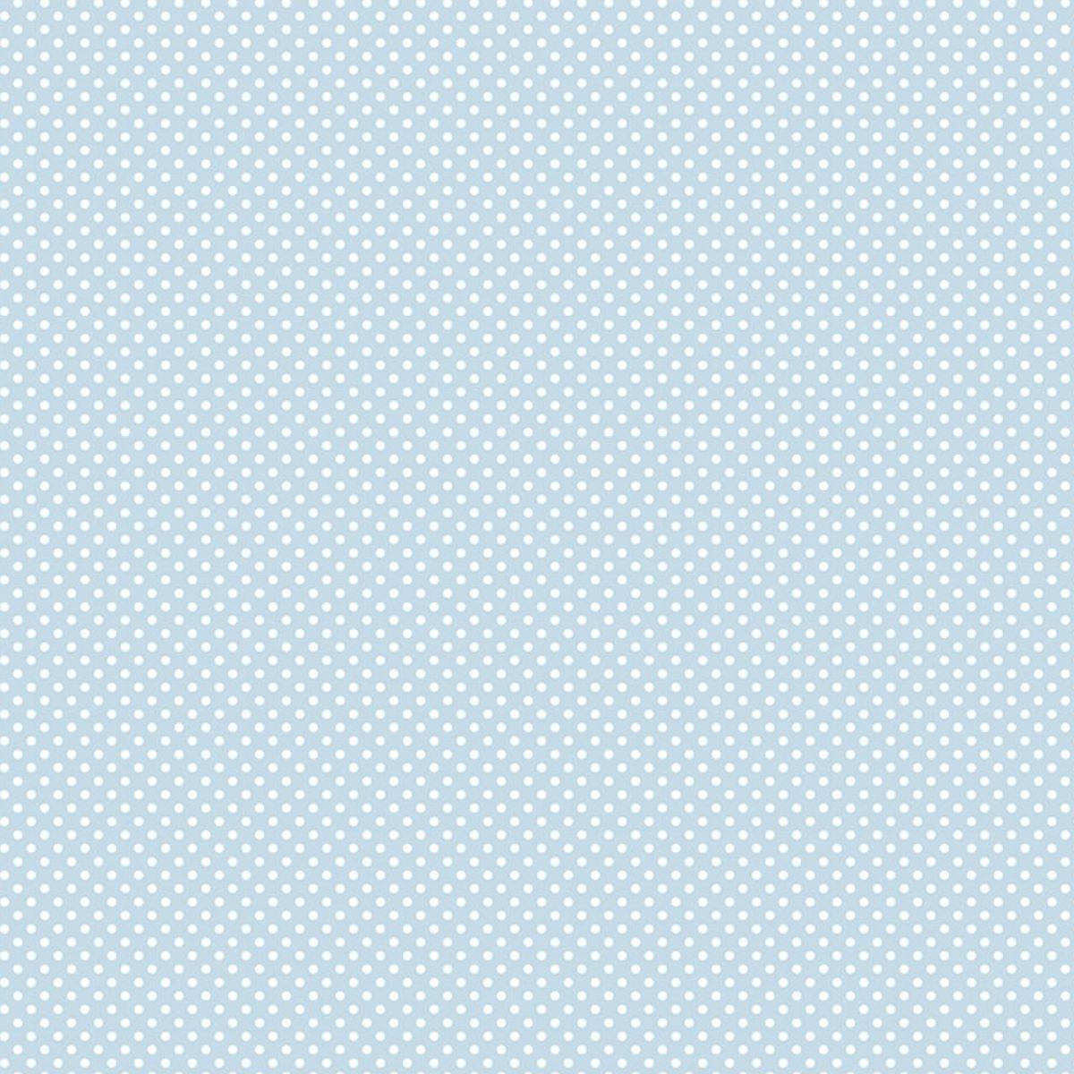 Papel Scrapbook Essencial Litoarte SE-003 Poá Branco e Azul 30,5x30,5cm - Palácio da Arte