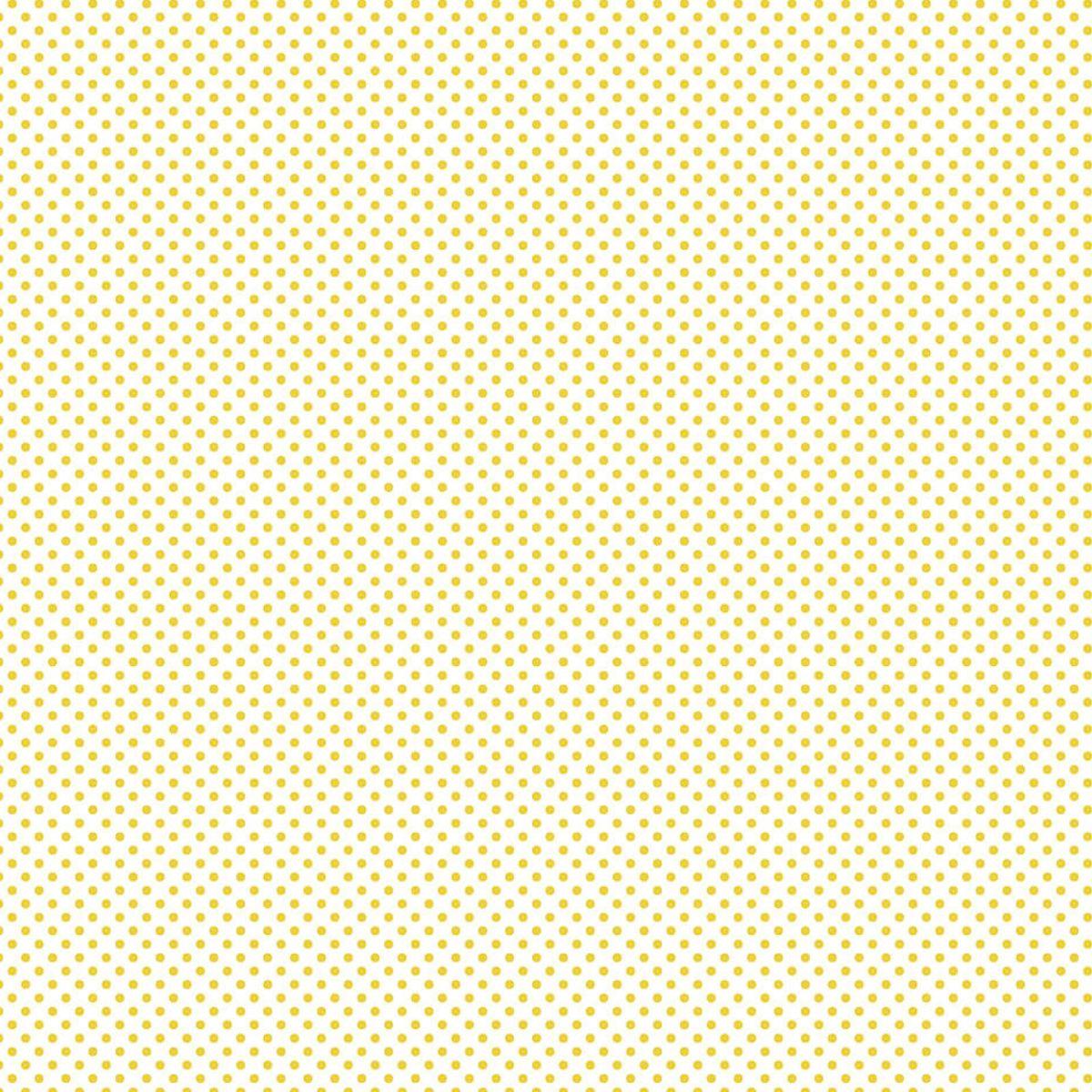 Papel Scrapbook Essencial Litoarte SE-007 Poá Amarelo e Branco 30,5x30,5cm - Palácio da Arte
