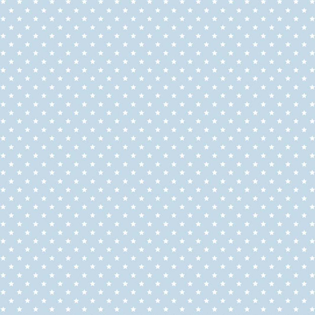 Papel Scrapbook Essencial Litoarte SE-008 Estrelinhas Branco e Azul 30,5x30,5cm - Palácio da Arte