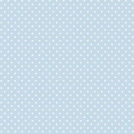 Papel Scrapbook Essencial Litoarte SE-008 Estrelinhas Branco e Azul 30,5x30,5cm - Palácio da Arte