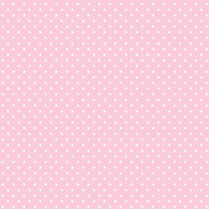 Papel Scrapbook Essencial Litoarte SE-009 Estrelinhas Branco e Rosa 30,5x30,5cm - Palácio da Arte