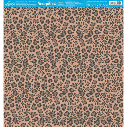 Papel Scrapbook Essencial Litoarte SE-012 Estampa de Tigre Tradicional 30,5x30,5cm - Palácio da Arte