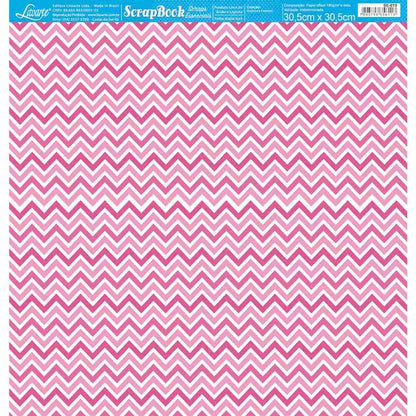 Papel Scrapbook Essencial Litoarte SE-019 Aventura Fashion Chevron 30,5x30,5cm - Palácio da Arte