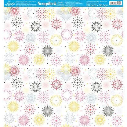 Papel Scrapbook Essencial Litoarte SE-023 Mundo Mágico Fogos 30,5x30,5cm - Palácio da Arte