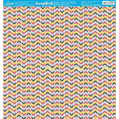 Papel Scrapbook Essencial Litoarte SE-026 Mundo Mágico Chevron 30,5x30,5cm - Palácio da Arte