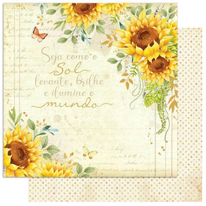 Papel Scrapbook Litoarte SCXV-002 Girassol Vintage 15x15cm - Palácio da Arte