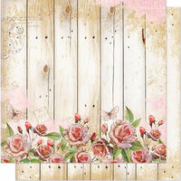 Papel Scrapbook Litoarte SD-093 Rosas e Madeira 30,5x30,5cm - Palácio da Arte