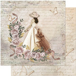 Papel Scrapbook Litoarte SD-0950 Dama, Rosas e Borboletas 30,5x30,5cm - Palácio da Arte