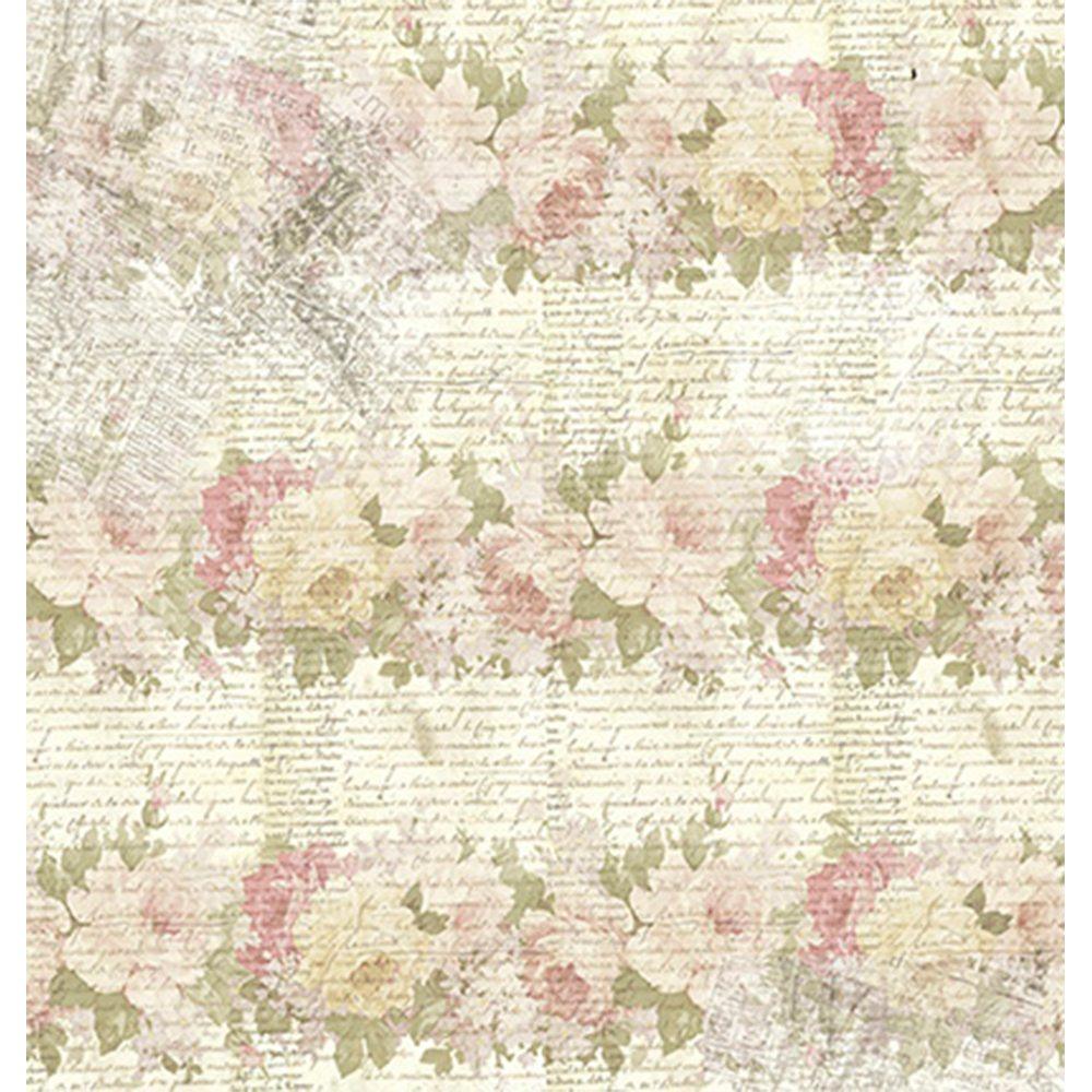 Papel Scrapbook Litoarte SD-0964 Borboletas e Flores Vintage 30,5x30,5cm - Palácio da Arte