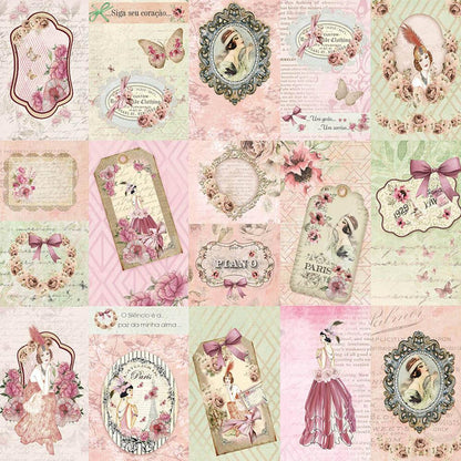 Papel Scrapbook Litoarte SD-1063 Tags 30,5x30,5cm - Palácio da Arte