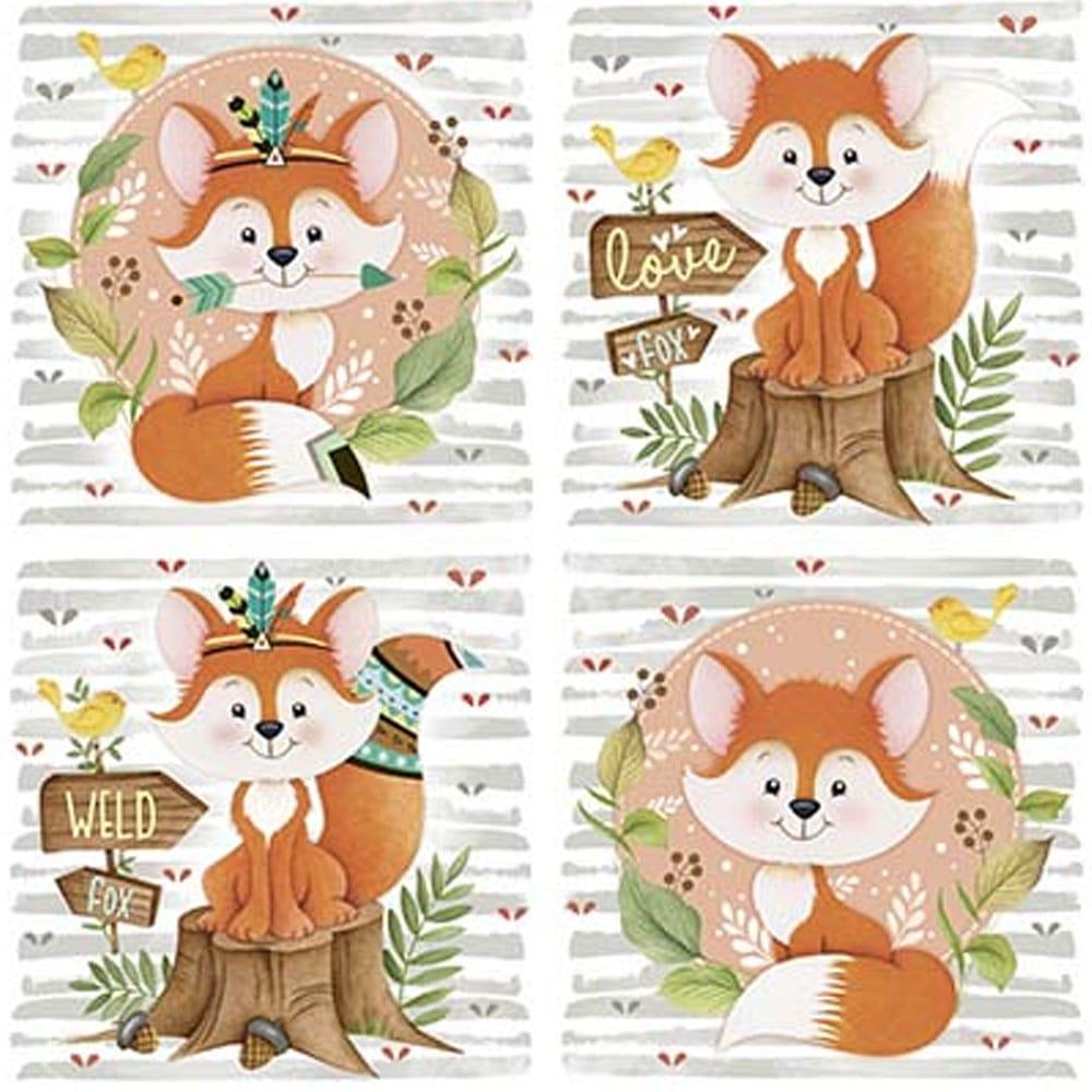Papel Scrapbook Litoarte SD-1084 Raposa 30,5x30,5cm - Palácio da Arte