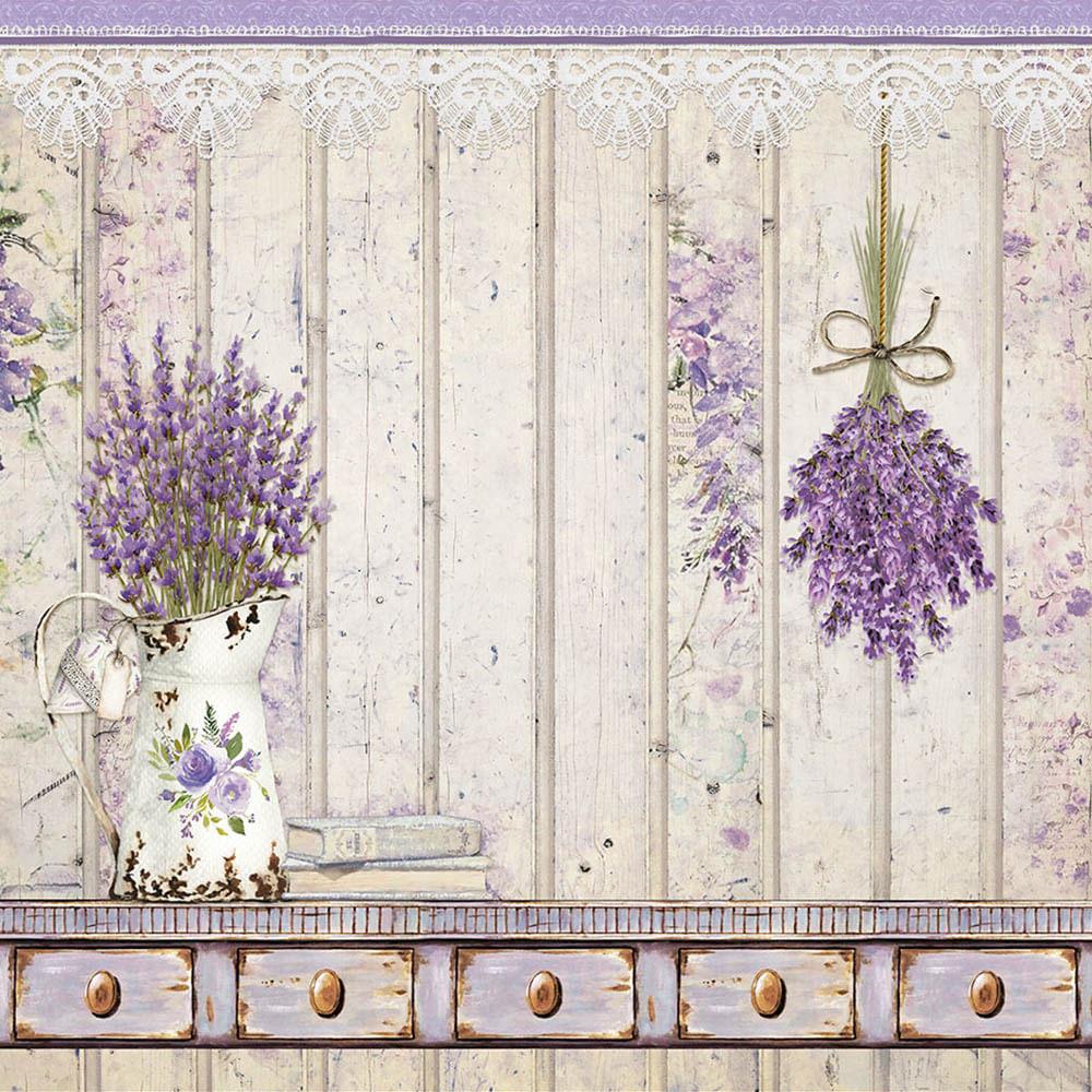Papel Scrapbook Litoarte SD-1116 Jarro com Lavanda 30,5x30,5cm - Palácio da Arte