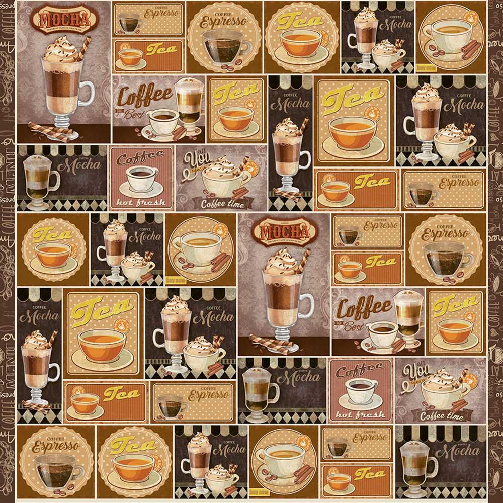 Papel Scrapbook Litoarte SD-1126 Tags Café 30,5x30,5cm - Palácio da Arte