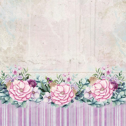 Papel Scrapbook Litoarte SD-1144 Flores 30,5x30,5cm - Palácio da Arte