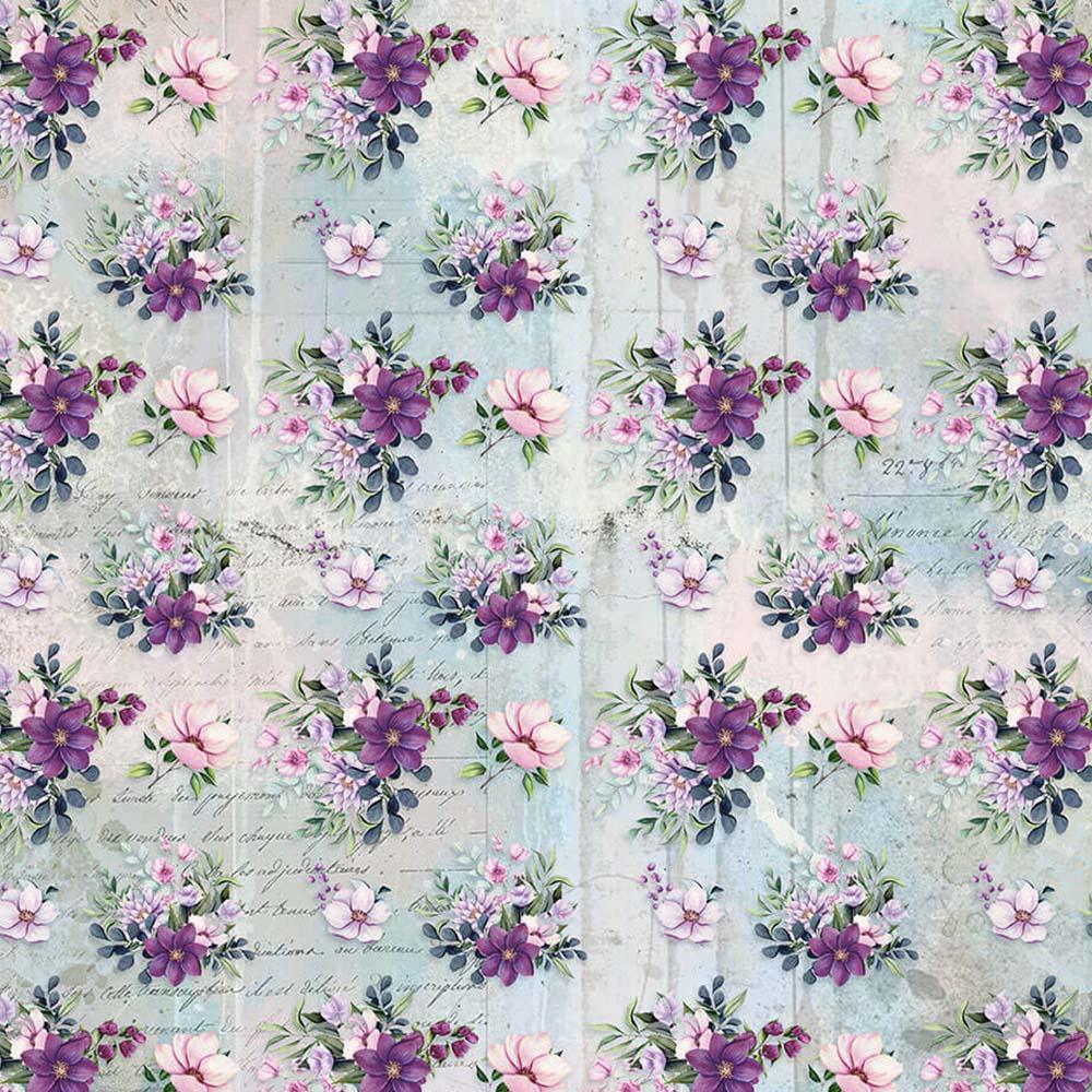 Papel Scrapbook Litoarte SD-1144 Flores 30,5x30,5cm - Palácio da Arte