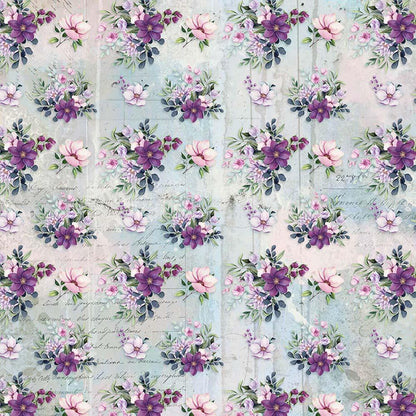 Papel Scrapbook Litoarte SD-1144 Flores 30,5x30,5cm - Palácio da Arte