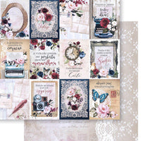 Papel Scrapbook Litoarte SD-1255 Elementos Vintage II 30,5x30,5cm - Palácio da Arte