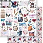 Papel Scrapbook Litoarte SD-1256 Elementos Vintage 30,5x30,5cm - Palácio da Arte
