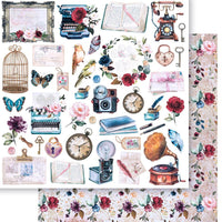 Papel Scrapbook Litoarte SD-1256 Elementos Vintage 30,5x30,5cm - Palácio da Arte