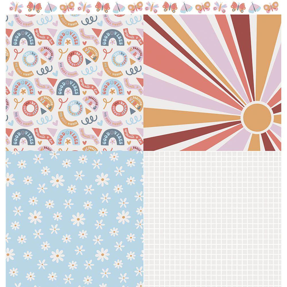 Papel Scrapbook Litoarte SD-1257 Good Vibes Tranquilidade 30,5x30,5cm - Palácio da Arte