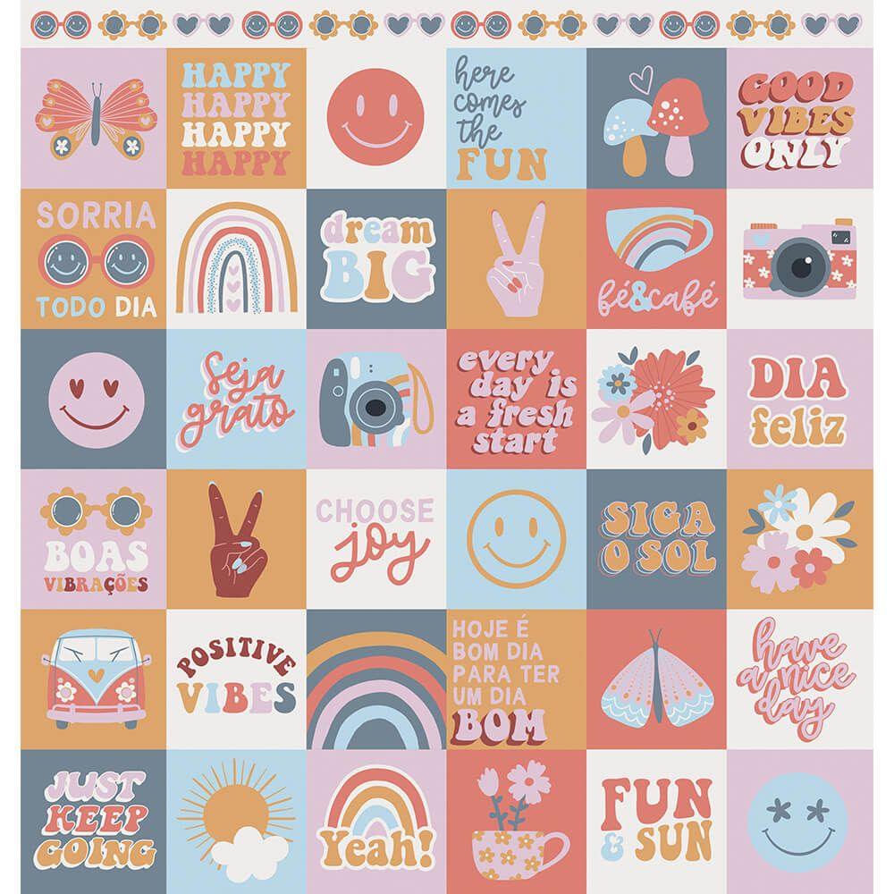 Papel Scrapbook Litoarte SD-1258 Good Vibes Flores 30,5x30,5cm - Palácio da Arte