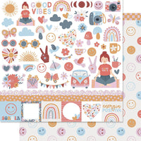 Papel Scrapbook Litoarte SD-1260 Good Vibes Yoga 30,5x30,5cm - Palácio da Arte