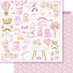 Papel Scrapbook Litoarte SD-1294 Pacotinho de Amor Menina Baby Girl 30,5x30,5cm - Palácio da Arte