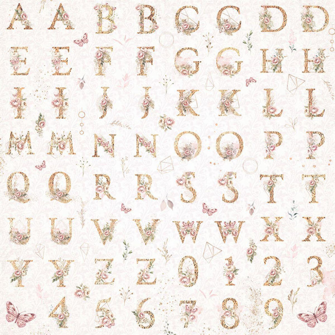 Papel Scrapbook Litoarte SD-1296 Meu Sonho Vintage Alfabeto 30,5x30,5cm - Palácio da Arte