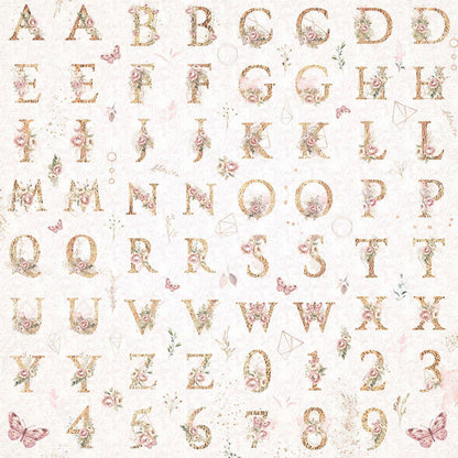 Papel Scrapbook Litoarte SD-1296 Meu Sonho Vintage Alfabeto 30,5x30,5cm - Palácio da Arte