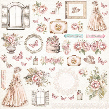 Papel Scrapbook Litoarte SD-1298 Meu Sonho Vintage Recorte 30,5x30,5cm - Palácio da Arte