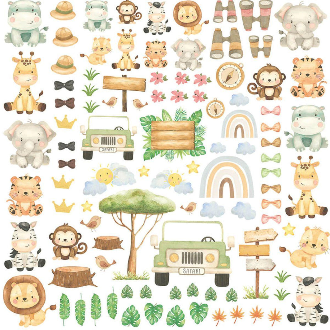 Papel Scrapbook Litoarte SD-1302 Meu Safari Recorte 30,5x30,5cm - Palácio da Arte