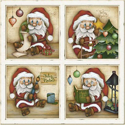 Papel Scrapbook Litoarte SDN-084 Natal Papai Noel Pequeno em Quadros 30,5x30,5cm - Palácio da Arte