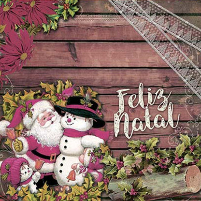 Papel Scrapbook Litoarte SDN-102 Natal Papai Noel Vintage 30,5x30,5cm - Palácio da Arte