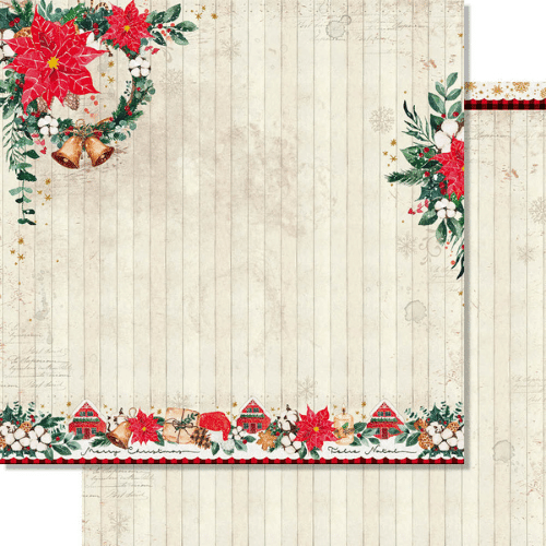 Papel Scrapbook Litoarte SDN-146 Natal Guirlanda Natalina 30,5x30,5cm - Palácio da Arte