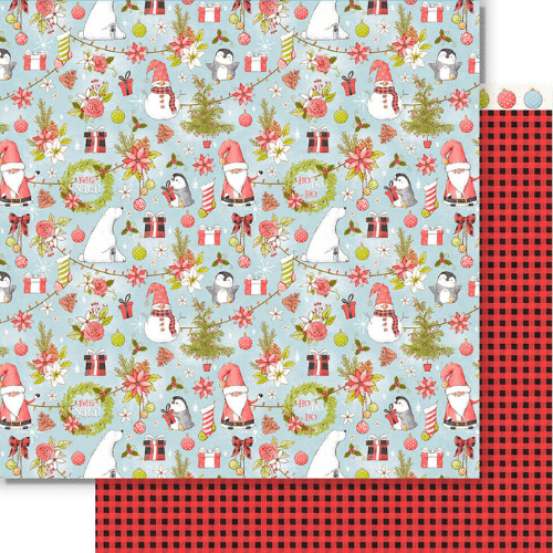 Papel Scrapbook Litoarte SDN-155 Natal Papai Noel Xadrez 30,5x30,5cm - Palácio da Arte