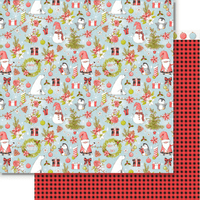 Papel Scrapbook Litoarte SDN-155 Natal Papai Noel Xadrez 30,5x30,5cm - Palácio da Arte