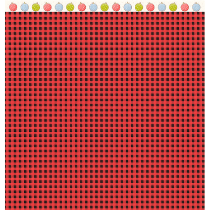 Papel Scrapbook Litoarte SDN-155 Natal Papai Noel Xadrez 30,5x30,5cm - Palácio da Arte