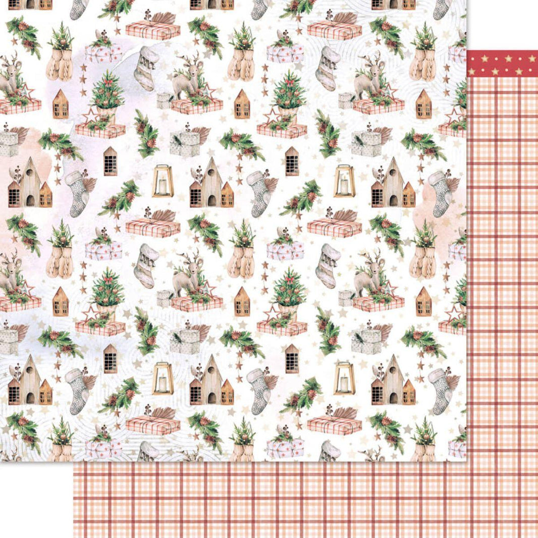 Papel Scrapbook Litoarte SDN-167 Natal Boho II 30,5x30,5cm - Palácio da Arte