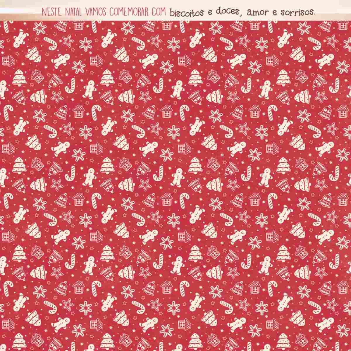 Papel Scrapbook Litoarte SDN-173 Artigos de Natal 30,5x30,5cm - Palácio da Arte
