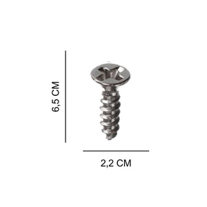 Parafuso Cabeça Chato 2,2x6,5mm Níquel Kit com 50 peças - Palácio da Arte