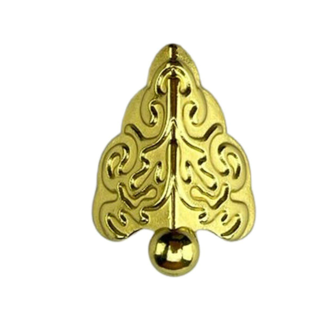 Pezinho Cantoneira Romano em Metal Dourado P 2,8x2,2cm Kit com 4 peças - Palácio da Arte