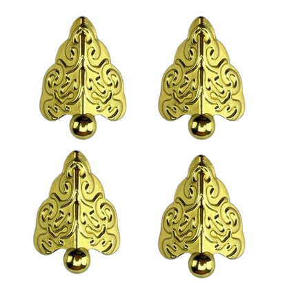 Pezinho Cantoneira Romano em Metal Dourado P 2,8x2,2cm Kit com 4 peças - Palácio da Arte