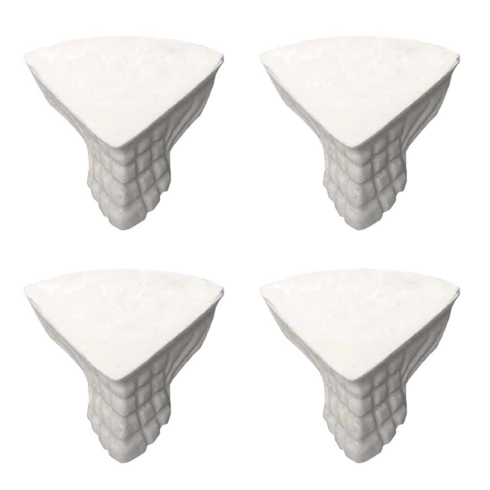 Pezinho Trabalhado Médio 2x3,5cm com 4 unidades Resina - Palácio da Arte
