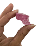 Pezinho Trabalhado Transparente Rosa 1,8x3,5cm com 4 unidades Resina - Palácio da Arte