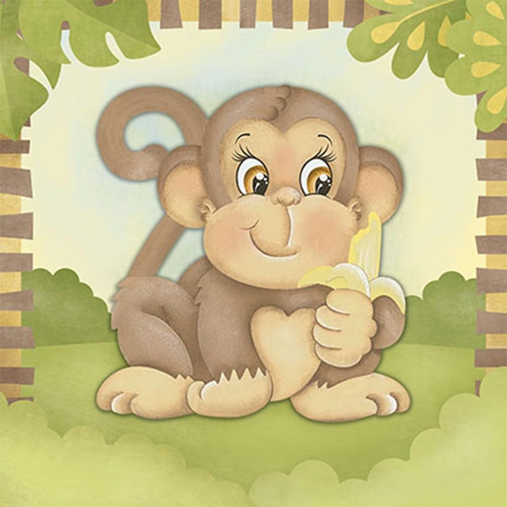 Placa Decorativa 3D Litoarte DHPM5-205 Macaquinho 19x19cm - Palácio da Arte